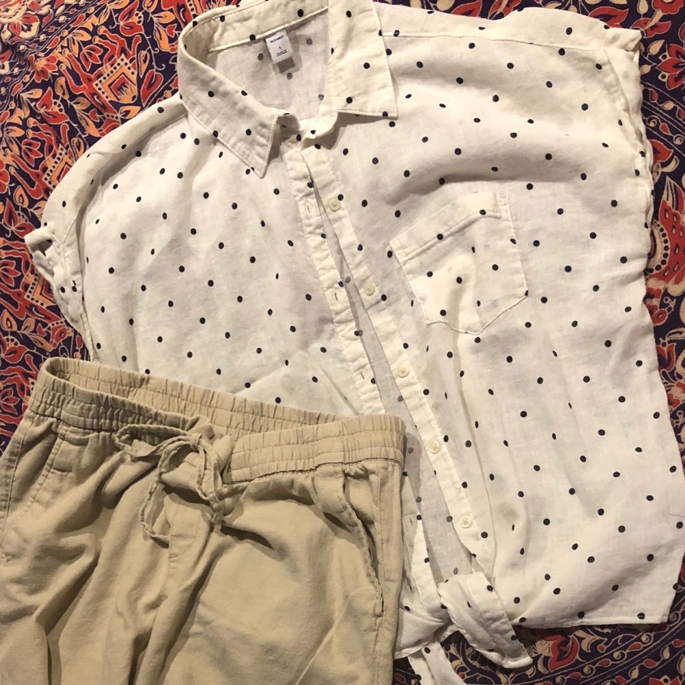 Button down linen shirt